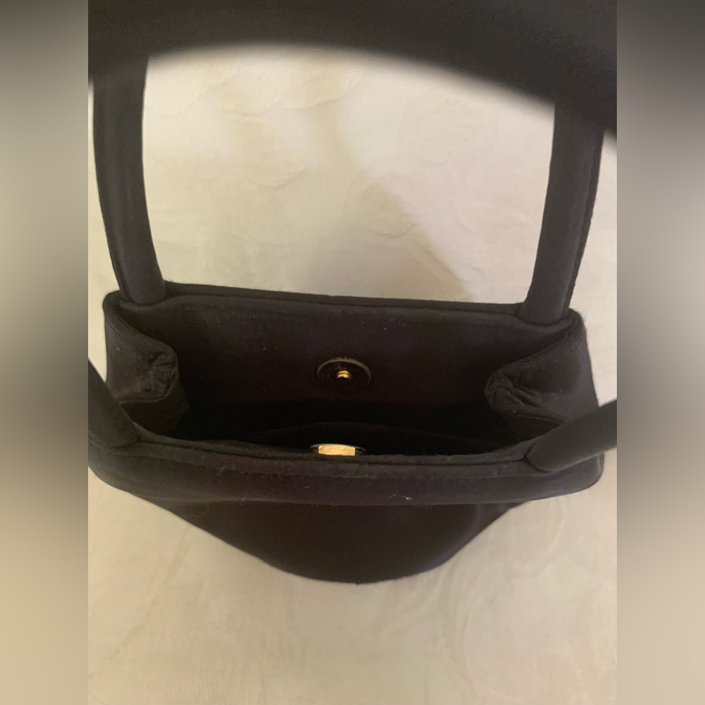 Black Satin Evening Bag - Picture 2 of 2